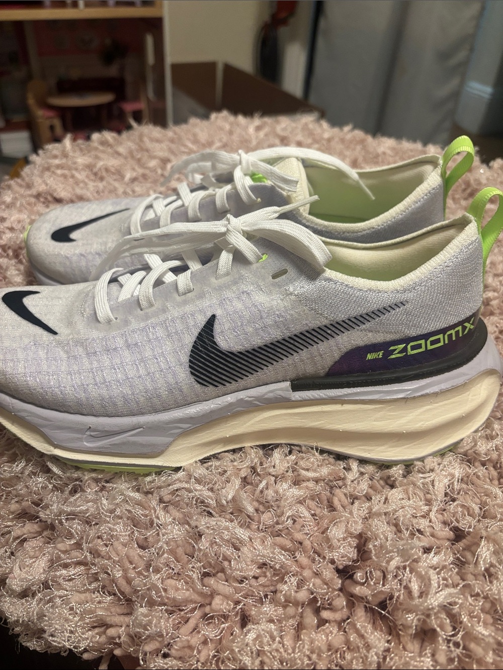 Nike Women’s ZoomX Running Shoes - White/Black/Neon Green